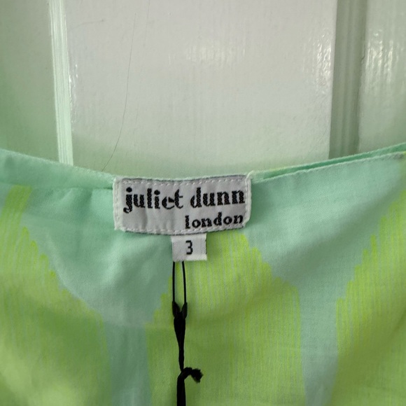 Juliet Dunn Baby Doll Dress Dhaka Print + Silver Trim NWT JD 3 Large Tuckernuck - Picture 3 of 8